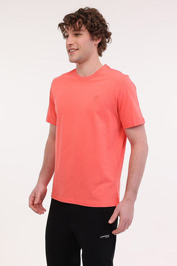 Lumberjack MB CT102 C NK T-SH 5FX CORAL Erkek Kısa Kol T-Shirt