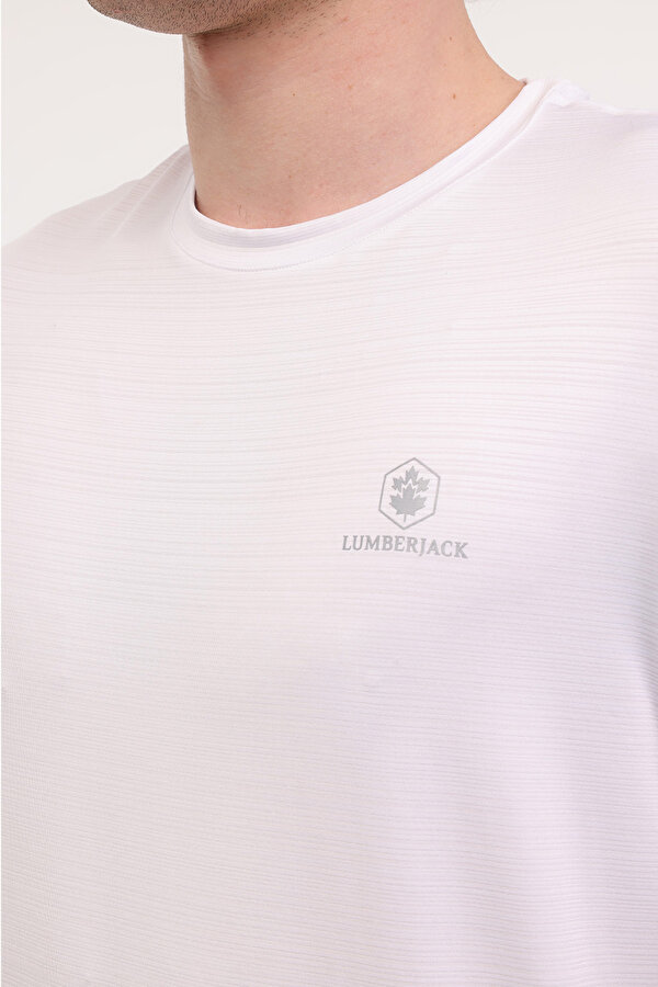 Lumberjack ML TIM 11ELG1010 5FX Beyaz Erkek Kısa Kol T-Shirt