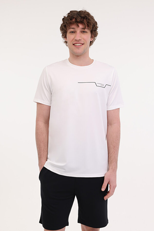 Lumberjack ML RENATO 11ITL1019 5FX Beyaz Erkek Kısa Kol T-Shirt