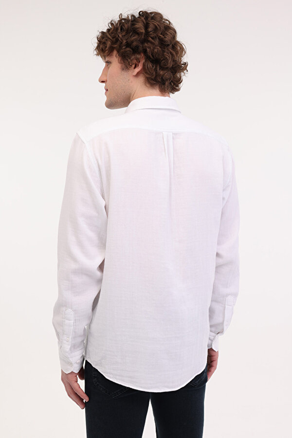 Lee Uzun Kollu Gömlek Beyaz Erkek Gömlek