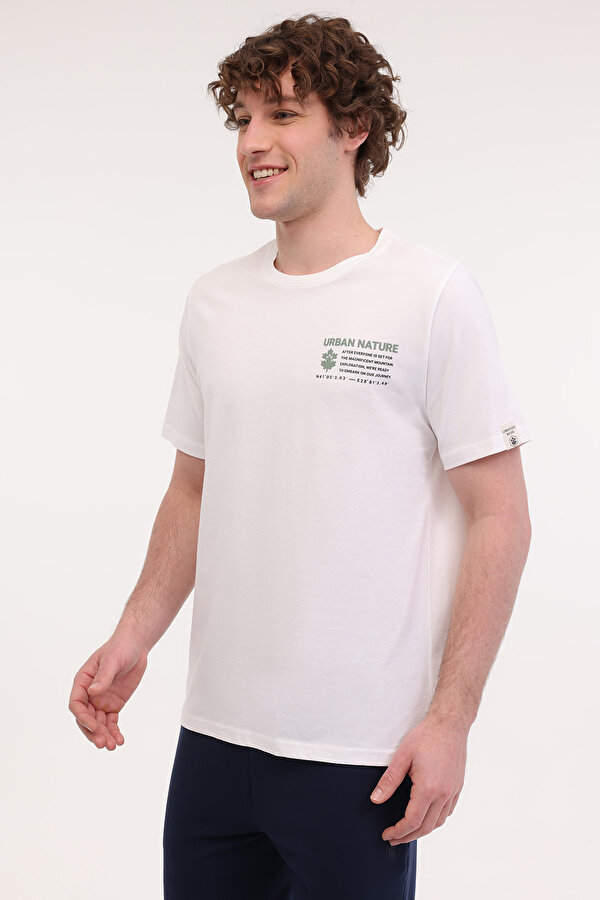 Lumberjack ML RENAS 11TRV16 5FX Ekru Erkek Kısa Kol T-Shirt