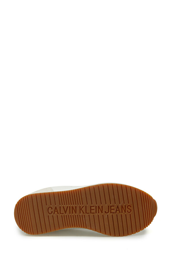 Calvin Klein RUNNER LACEUP LOW MIX MG Krem Kadın Sneaker