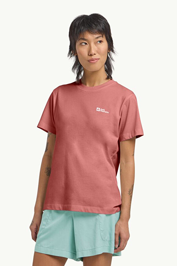 Jack Wolfskin ESSENTIAL T W Kırmızı Kadın Kısa Kol T-Shirt
