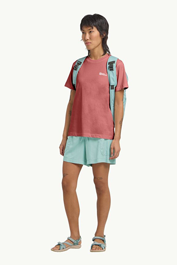 Jack Wolfskin ESSENTIAL T W Kırmızı Kadın Kısa Kol T-Shirt