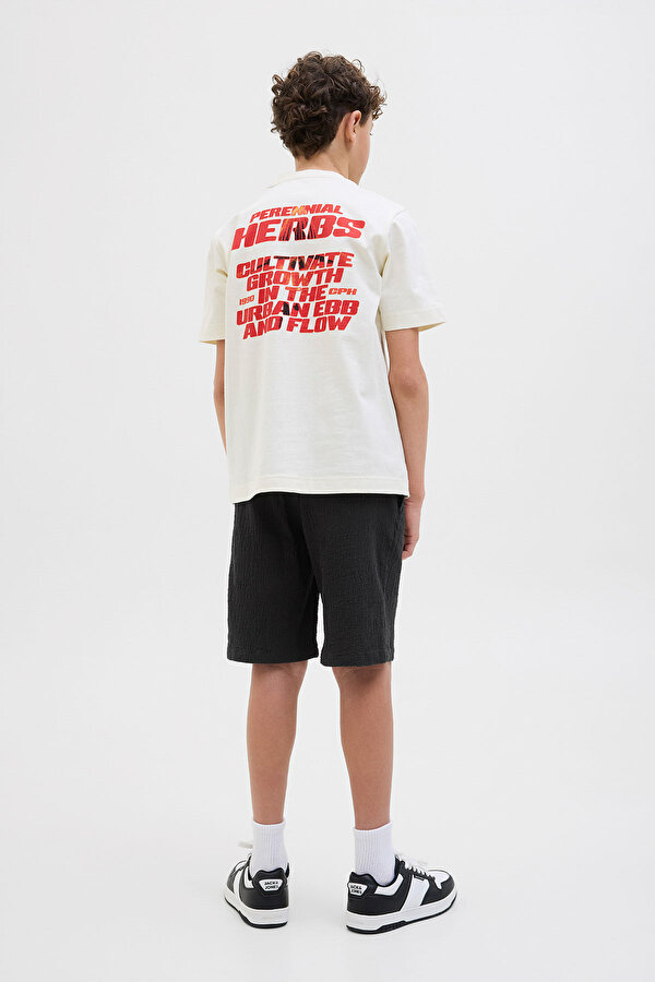 Jack & Jones JPSTJAIDEN JJCRINKLE Siyah Erkek Çocuk Şort