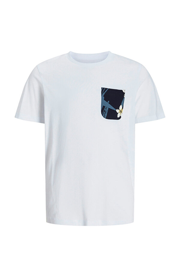 JJHAWAII POCKET TEE Beyaz Erkek Çocuk Kısa Kol T-Shirt - 2. Ürüne %50 İndirim
