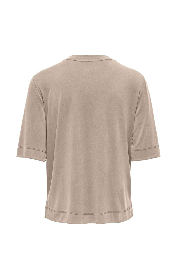 Only ONLHANNAH S/S O-NECK TOP Gri Kadın Kısa Kol T-Shirt