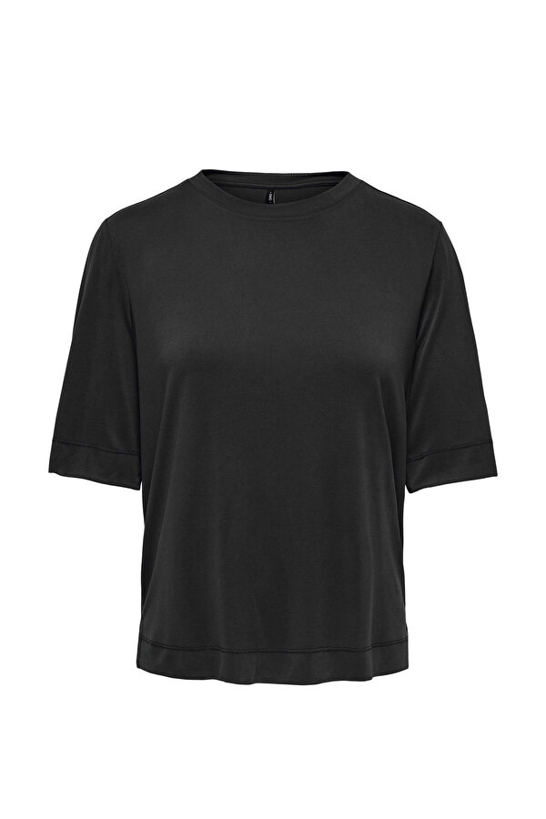 Only ONLHANNAH S/S O-NECK TOP Siyah Kadın Kısa Kol T-Shirt