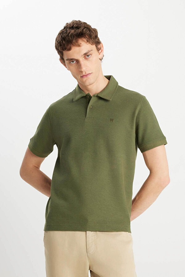 Wrangler Erkek Regular Fit Polo Yeşil Erkek Kısa Kol T-Shirt