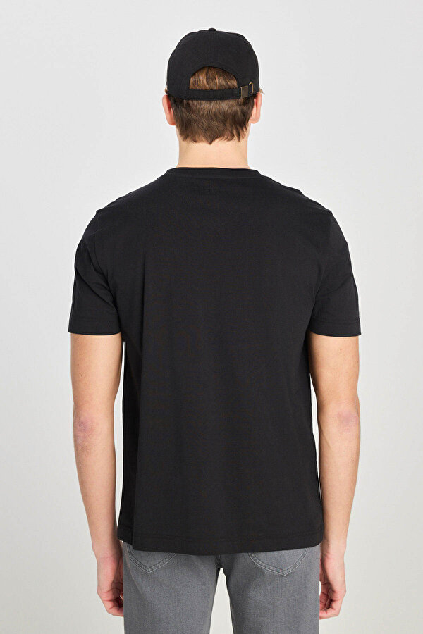 Lee Regular Fit Grafik Bas Siyah Erkek Kısa Kol T-Shirt