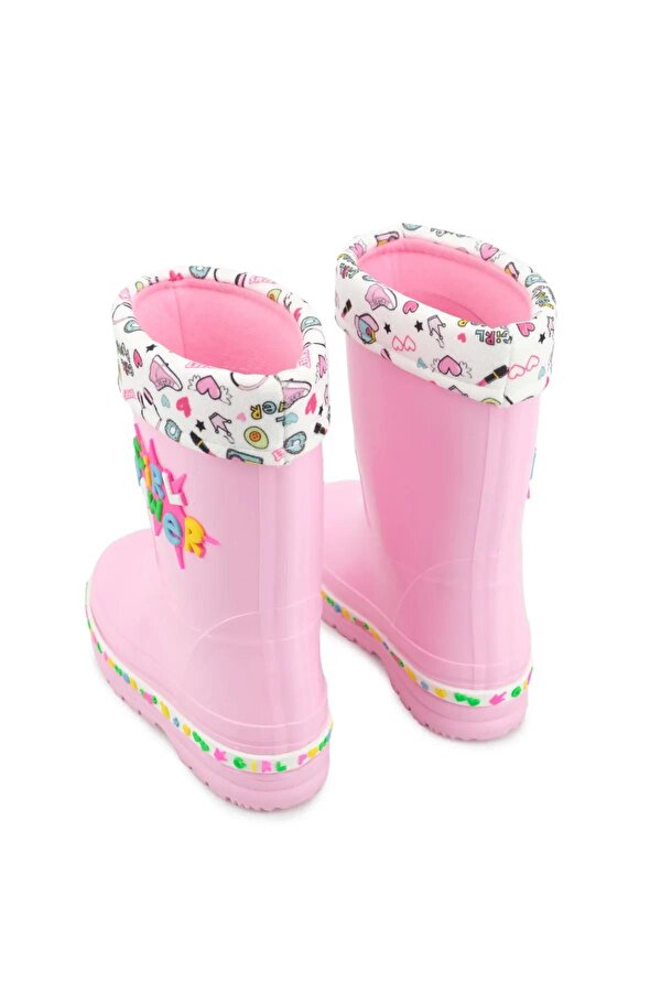 GEZER 00678 Kız Çocuk Termal Astarlı Su Yağmur Geçirmez Çizme