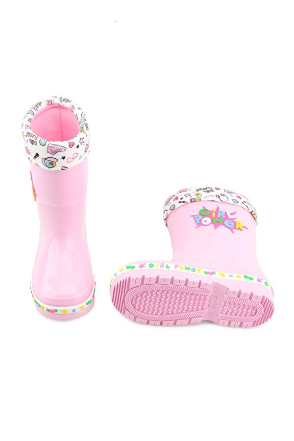 GEZER 00678 Kız Çocuk Termal Astarlı Su Yağmur Geçirmez Çizme