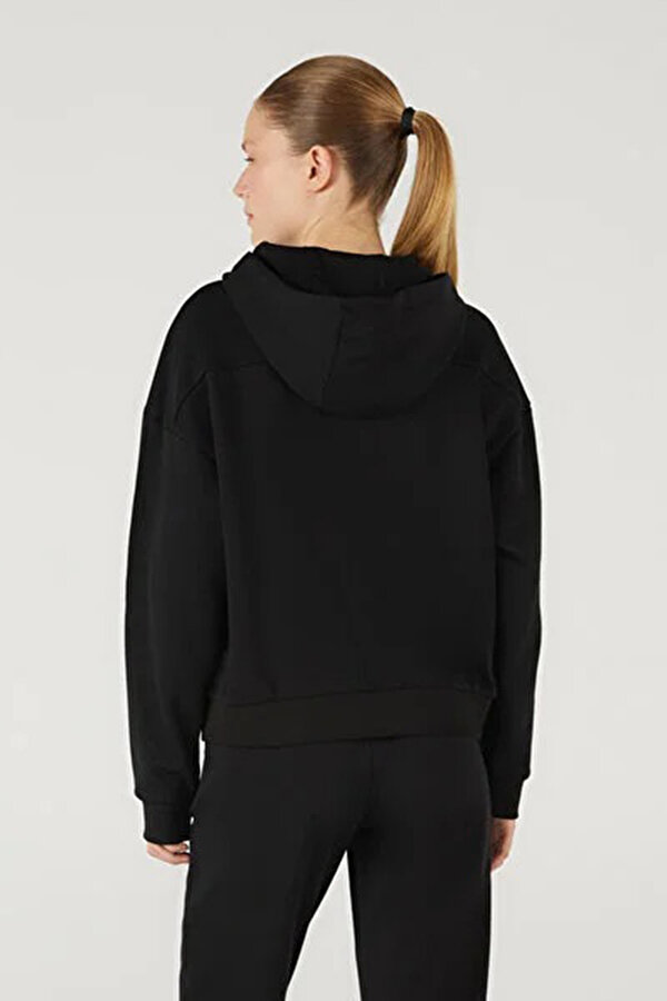 Skechers Essential Siyah Kadın Fermuarlı Sweatshirt