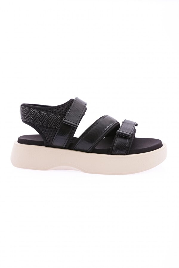 DGN 4830-22Y Kadin Cirt  Bantli Kalin Taban Sandalet