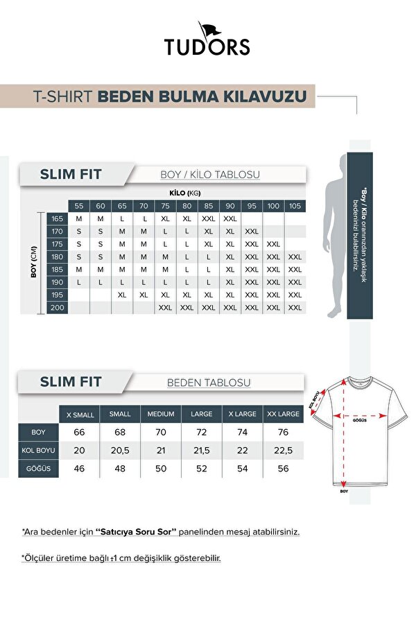 Tudors Erkek Slim Fit Dar Kesim %100 Pamuk Yumuşak Dokulu Baskılı Beyaz Bisiklet Yaka Tişört