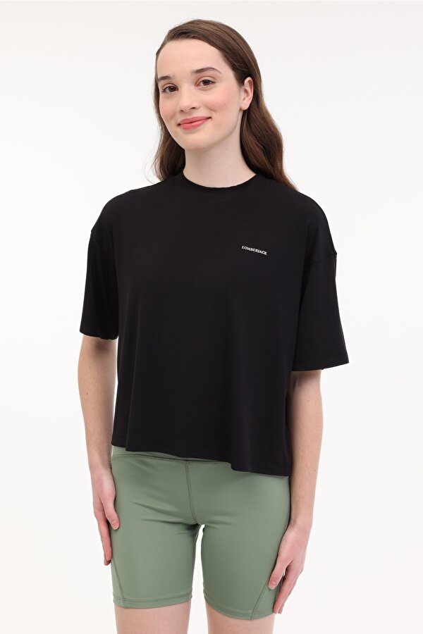 Lumberjack WL BAMB 11BMB-004 5FX Siyah Kadın Kısa Kol T-Shirt