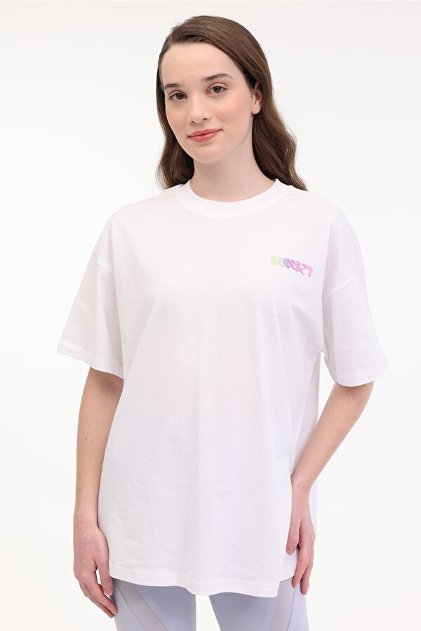 Lumberjack WL MOIRA 11F212 5FX Beyaz Kadın Kısa Kol T-Shirt