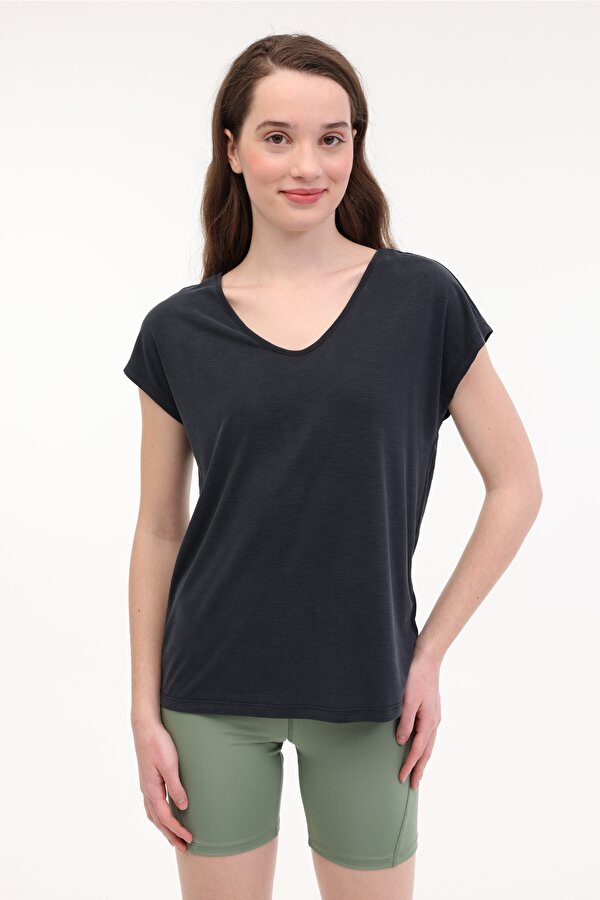 Kinetix WL JOIN 11KT903 5FX Siyah Kadın Kısa Kol T-Shirt