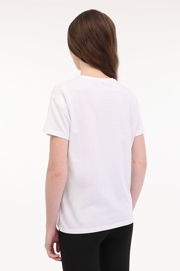 Lotto W-KEPY LONG TEE 5FX Ekru Kadın Kısa Kol T-Shirt