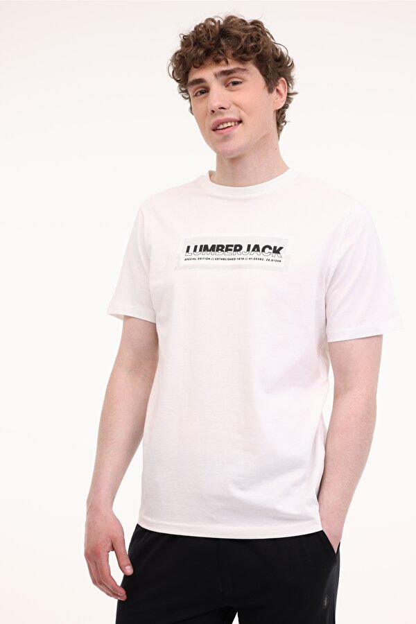 Lumberjack ML ASAHI 11TRV26 5FX Beyaz Erkek Kısa Kol T-Shirt