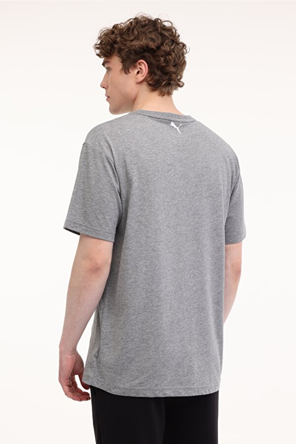 Puma M GRAPHICS TRAIN ILLUSTRA GRI Erkek Kısa Kol T-Shirt