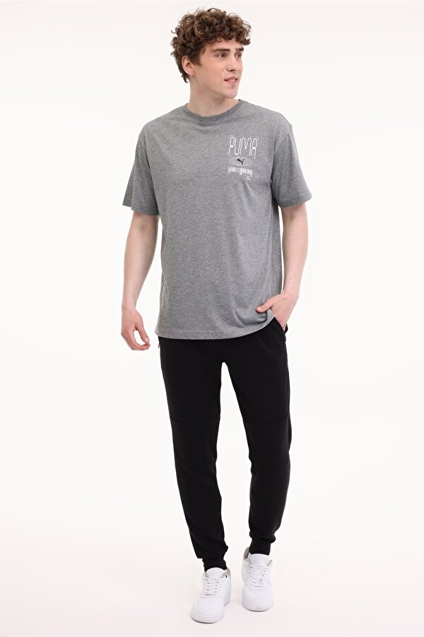 Puma M GRAPHICS TRAIN ILLUSTRA GRI Erkek Kısa Kol T-Shirt
