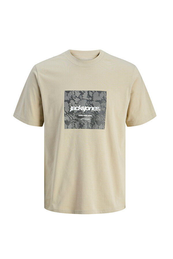 Jack & Jones JCOTARMAC CAMO FRONT TEE Ekru Erkek Kısa Kol T-Shirt