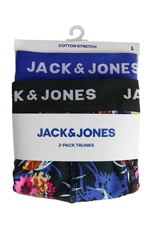 Jack & Jones JACBOTANIC TRUNKS 2 PACK Siyah Erkek Boxer