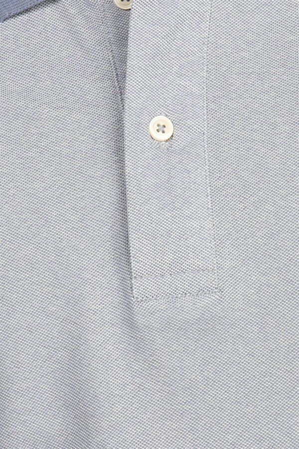 Tudors Erkek Slim Fit Dar Kesim Pamuklu Düz Pike Gri Polo Yaka Tişört