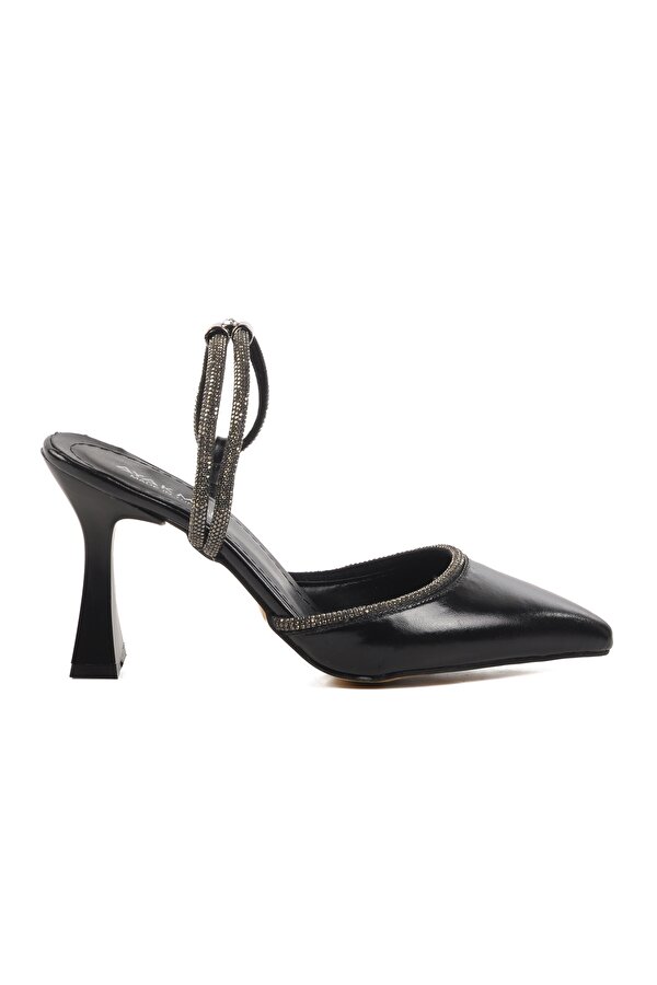 A Spor Aspor Siyah İnce Topuklu Kadın Abiye Ayakkabı