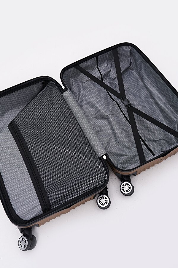 Elatae 2'li Valiz Seti Orta Boy - Kabin Boy Gold