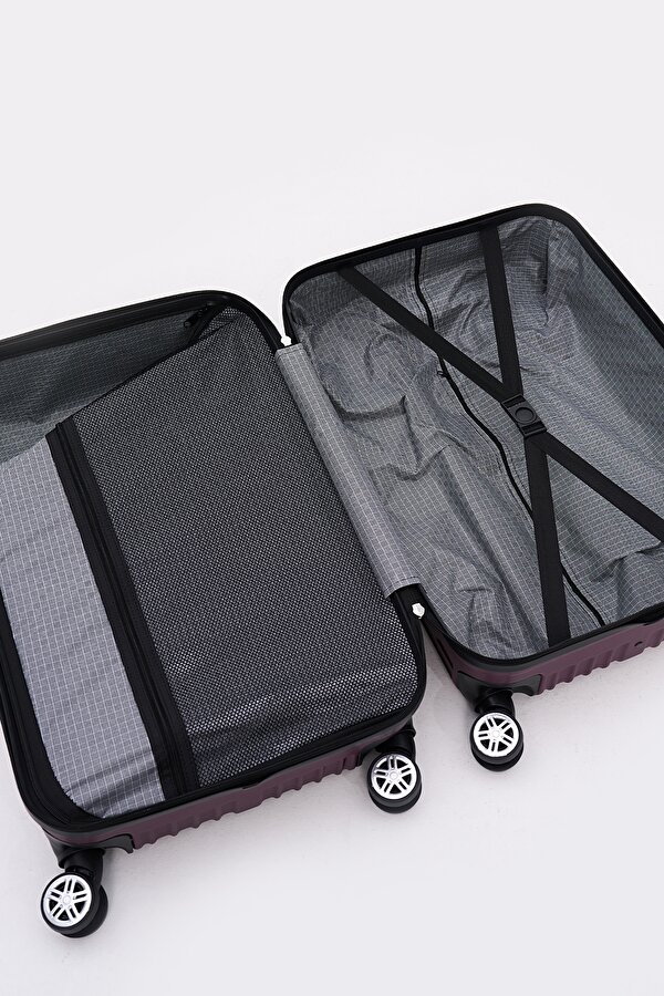 Elatae 2'li Valiz Seti Büyük Boy - Kabin Boy Mor 1020