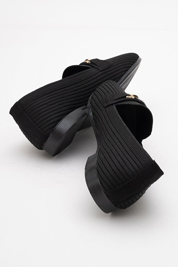 Ccway Kadın Tokalı Triko Ayakkabı SİYAH