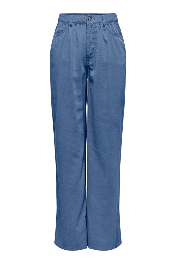 Only Kadın Onlcharıs Beli Lastikli Ön ve Arka Cep Detaylı Pantolon 15337940 Mavi