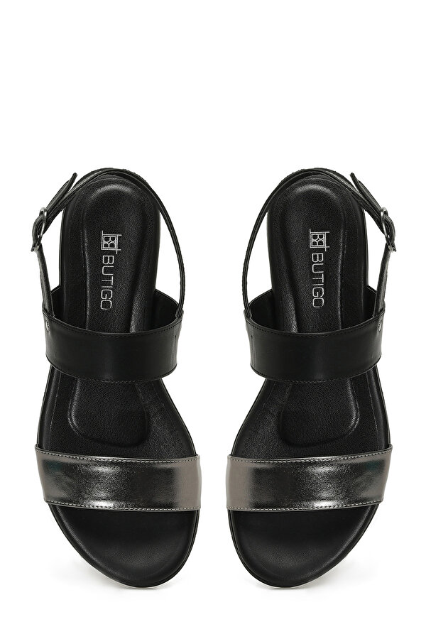 Butigo 25S-270 5FX Siyah Kadın Düz Sandalet