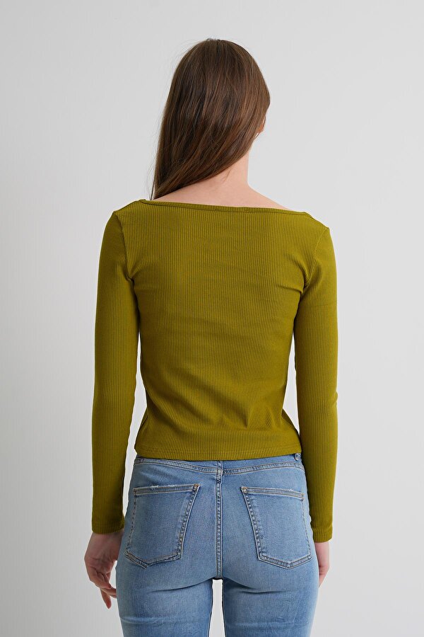 Alexander Gardi ALEXANDERGARDI Geniş Yaka Fitilli Kadın Bluz