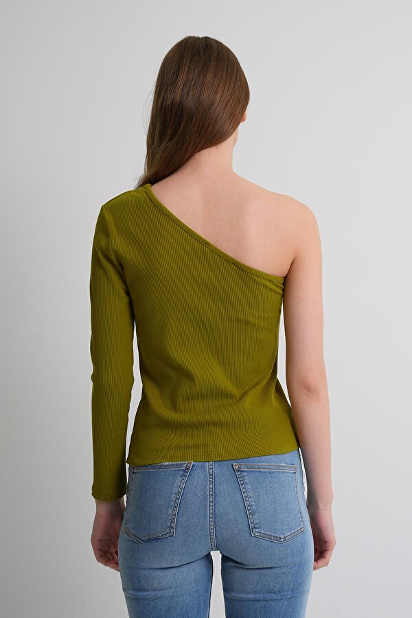 Alexander Gardi ALEXANDERGARDI Fitilli Tek Kol Detaylı Kadın Bluz