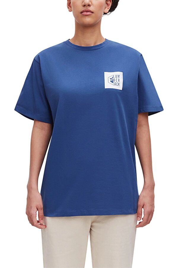 Lumberjack Tee Pd Box Logo Oversize Синий 010 Женщина Футболка