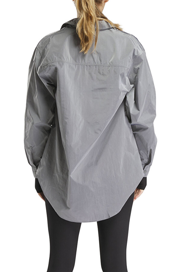 Reebok Studio Style Button Down Серебряный Женщина Рубашка