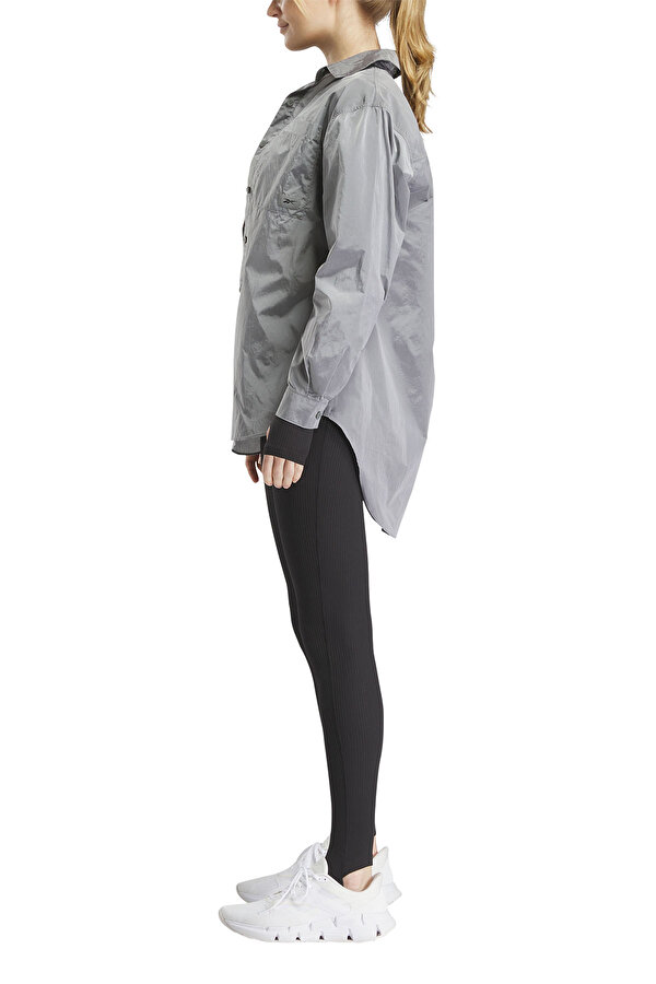 Reebok Studio Style Button Down Серебряный Женщина Рубашка