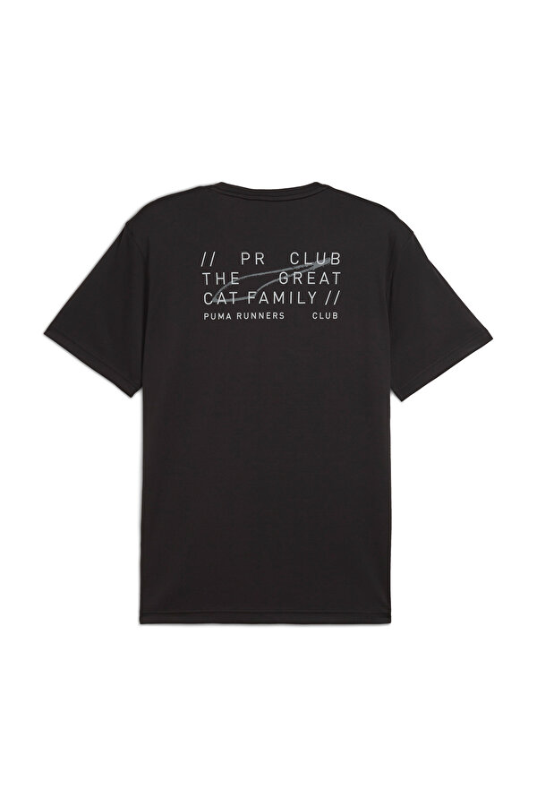 Puma GRAPHICS RUNNING ILLUSTRA Siyah Erkek Kısa Kol T-Shirt