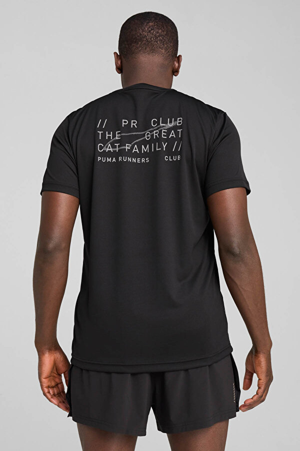 Puma GRAPHICS RUNNING ILLUSTRA Siyah Erkek Kısa Kol T-Shirt