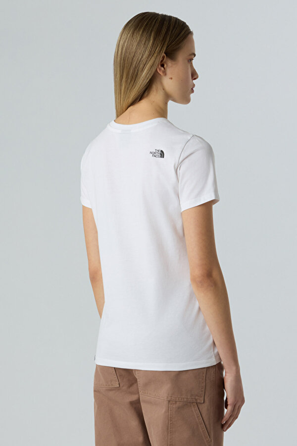 The North Face W SS SD SLIM TEE Beyaz Kadın Kısa Kol T-Shirt