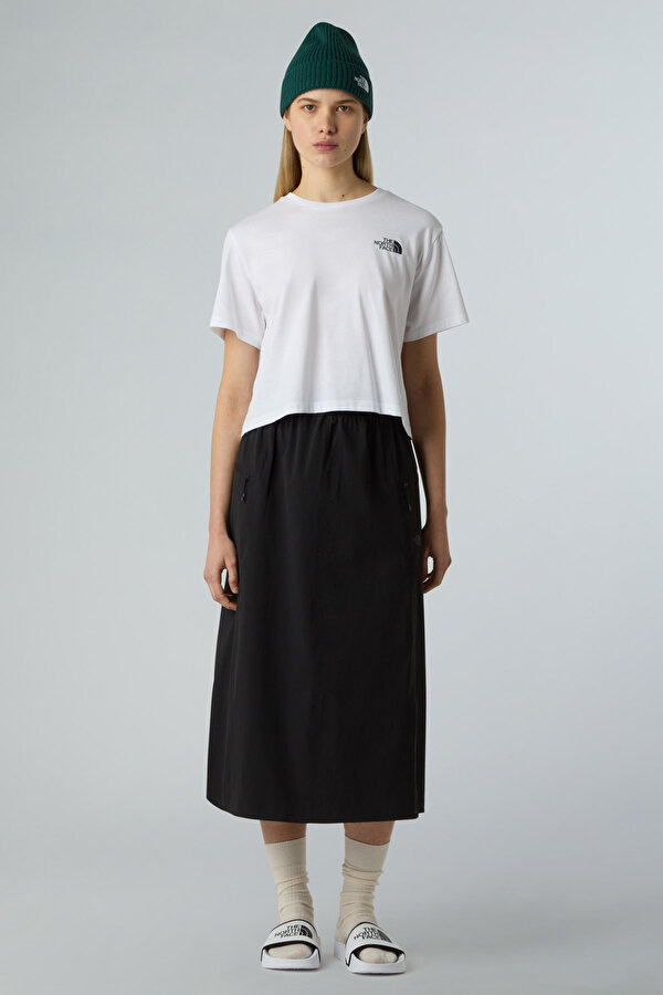The North Face W SIMPLE DOME CROPPED Beyaz Kadın Kısa Kol T-Shirt
