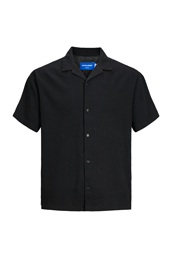 Jack & Jones JORLUKE CRINKLE  SS JNR Siyah Erkek Çocuk Gömlek