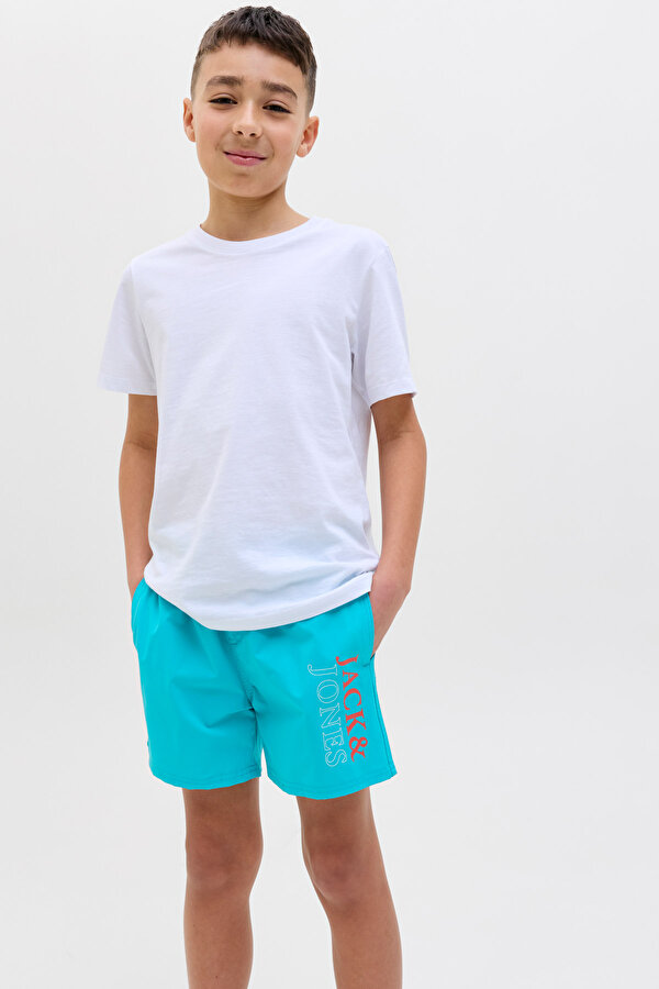 Jack & Jones JPSTMAUI JJSWIM  LOGO AKM Mavi Erkek Çocuk Şort
