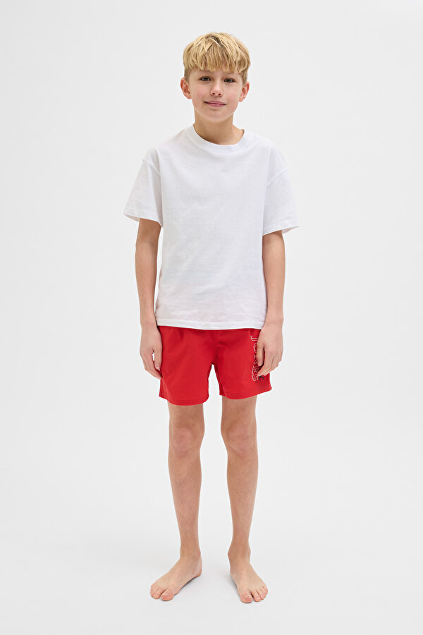 Jack & Jones JPSTMAUI JJSWIM  LOGO AKM Kırmızı Erkek Çocuk Şort