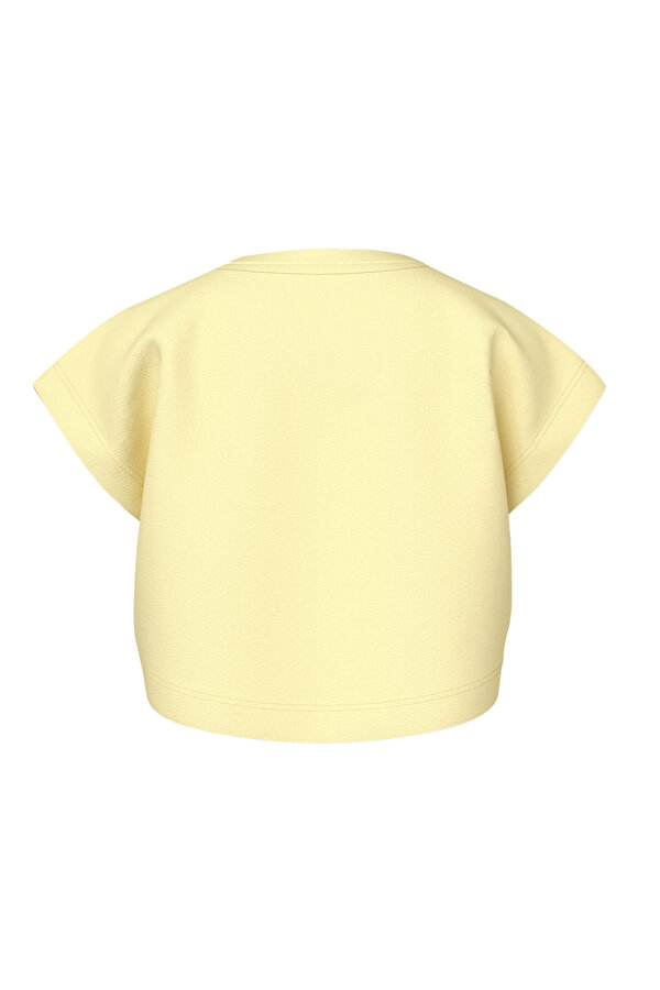 Name It NMFVILMA CAPSL CROP TOP Sarı Kız Çocuk Kısa Kol T-Shirt