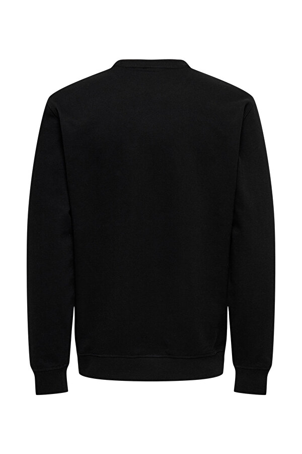 Only&Sons ONSDAVID REG CREW SWEAT Siyah Erkek Sweatshirt