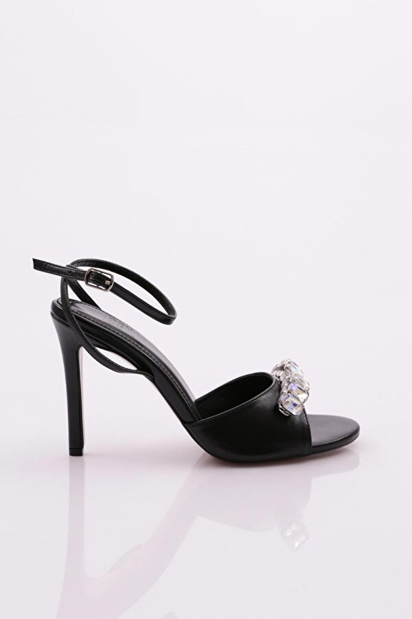 DGN 1065 Kadin Büyük Taşli Topuklu Ayakkabi